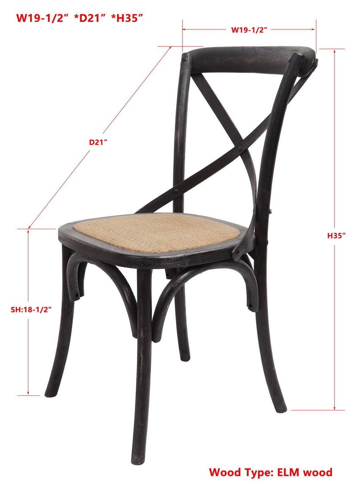 Brody X-Back Side Chair – Forty West Designs