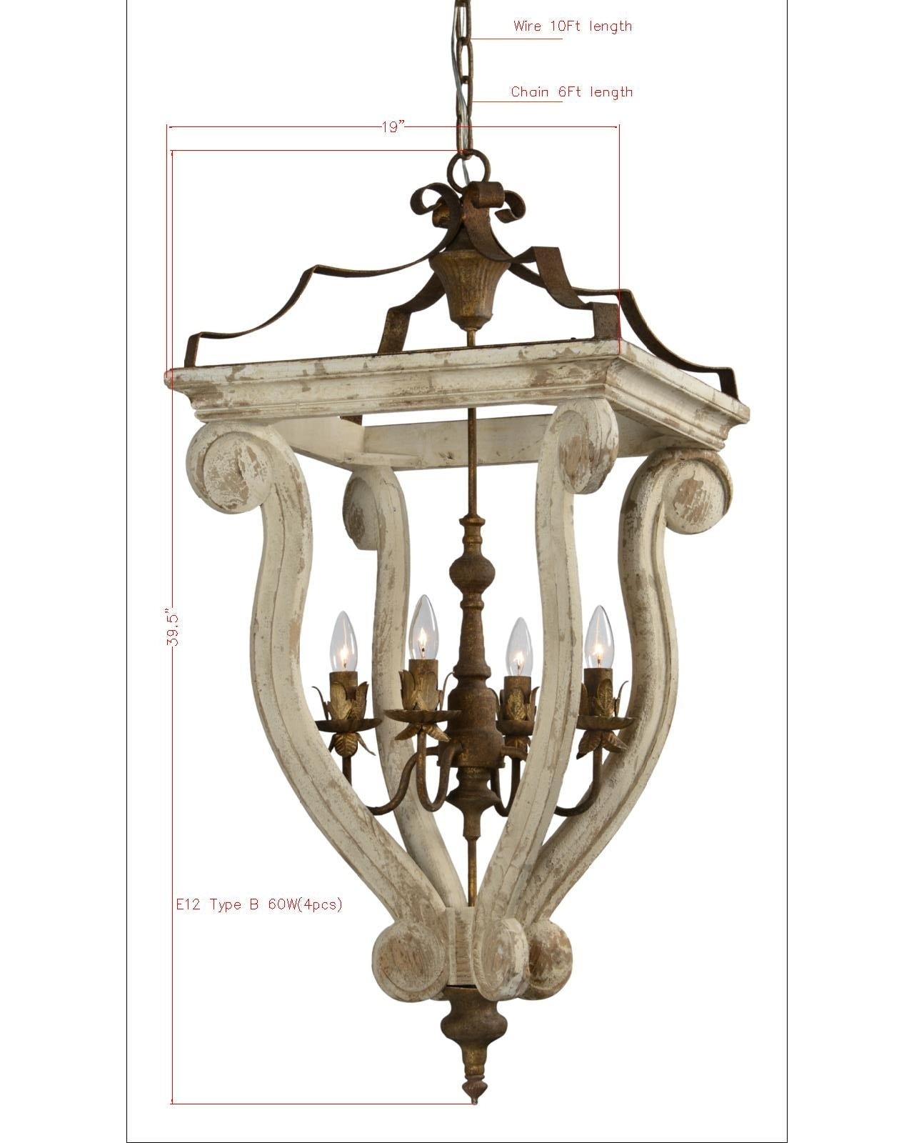 Abbey 4-Lt Chandelier – Forty West Designs
