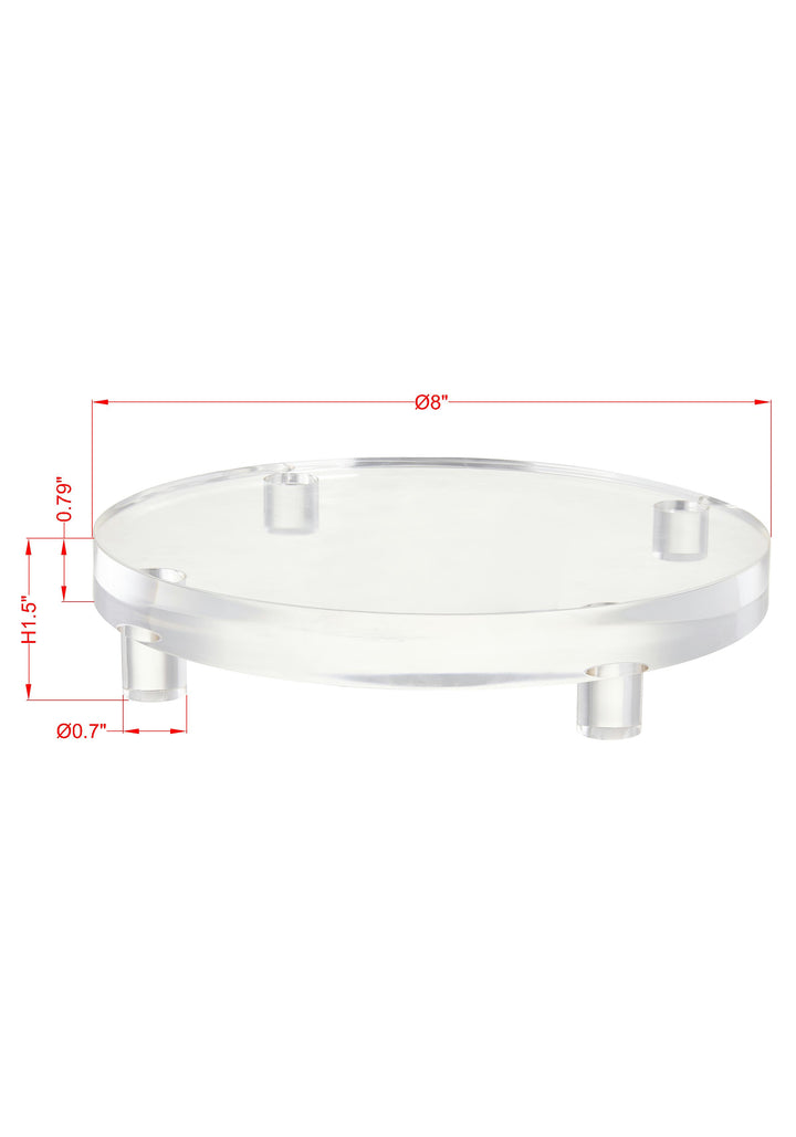Round Acrylic Lamp Pedestal
